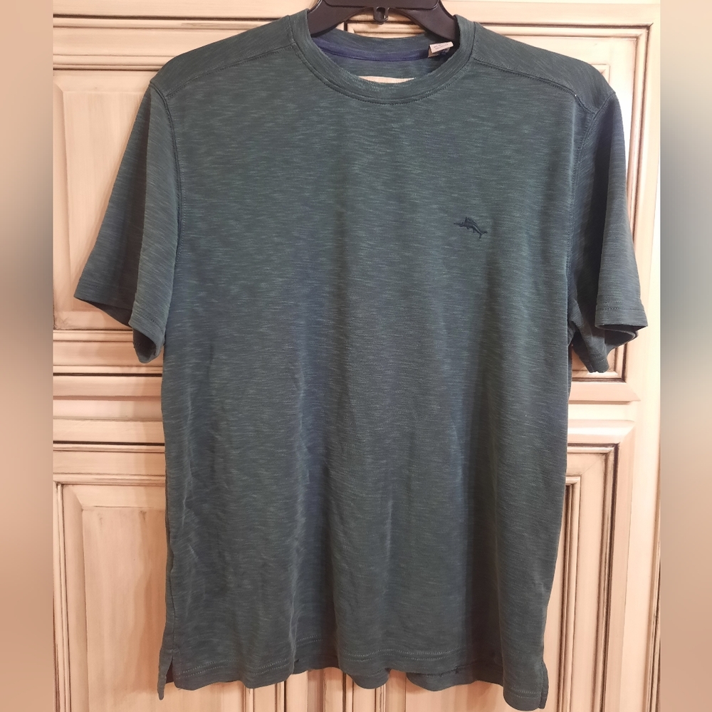 Tommy Bahama Hunter Green Tshirt! Size Large L - Short Sleeve Embroidered Logo‎